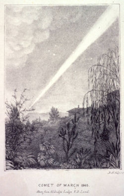 Tageslichtkomet, von Australien aus gesehen, 1843