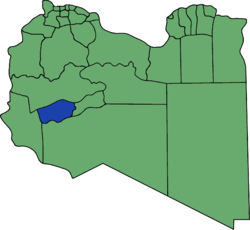 Die Lage von Wadi al-Haya in Libyen