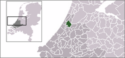 Lage der Gemeinde Teylingen in den Niederlanden