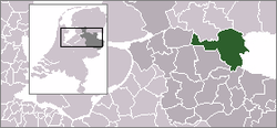 Lage der Gemeinde Hardenberg in den Niederlanden
