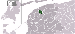 Lage der Gemeinde Leeuwarderadeel in den Niederlanden