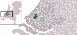 Lage der Gemeinde Midden-Delfland in den Niederlanden