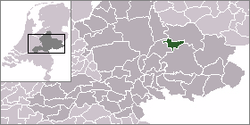 Lage der Gemeinde Zutphen in den Niederlanden
