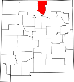 Karte von Taos County innerhalb von New Mexico