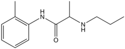 Strukturformel von Prilocain