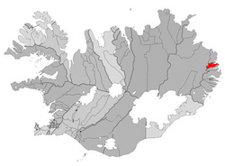 Lage von Stadt Seyðisfjörður