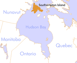 Karte von Southampton-Insel