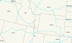 Karte des U.S. Highways 91