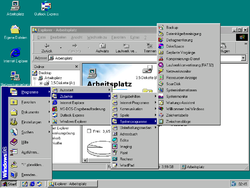 Bildschirmausdruck von Windows 98 SE