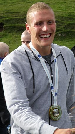 Pál Joensen a Faroese Silver Medal Winner at The European Swimming Championships 2010.jpg