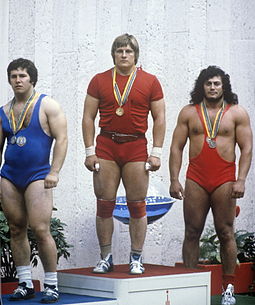 RIAN archive 484445 Winners of the weightlifting competition in the 1980 Olympics.jpg