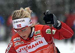 Therese Johaug während der Tour des Ski 2010