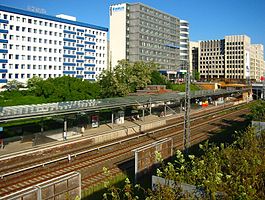 Blick auf den S-Bahnhof