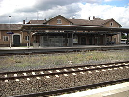 Bahnhof Flieden vom Bahnsteig 7 aus gesehen