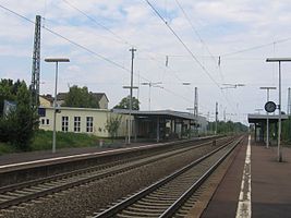Bahnhof Hanau Nord – Blick in Richtung Friedberg