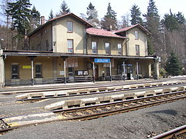 Empfangsgebäude von der Gleisseite