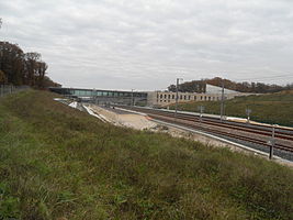 Der Bahnhof kurz vor der Fertigstellung