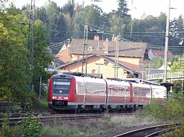 Regionalexpress im Bahnhof Ottweiler