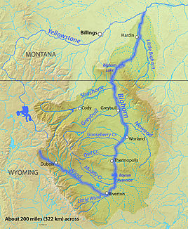 Verlauf des Bighorn River