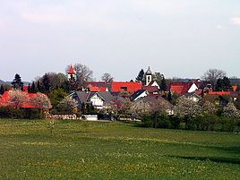 Blick auf den Ortskern Burgfelden