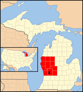 Karte Bistum Grand Rapids