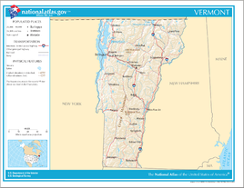 Karte von Vermont