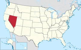 Karte der USA, Nevada hervorgehoben
