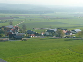 Blick auf Rödlas vom Aussichtsturm aus