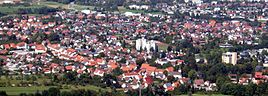 Weilstetten: Blick vom Aussichtspunkt Schinderlucke am Albtrauf