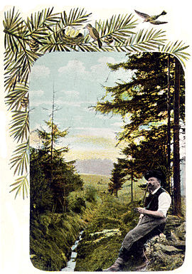 Portrait Otto Peuschels 1906 auf seiner ersten Liedpostkarte
