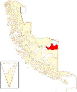 Lage der Kommune in der Magallanes Region