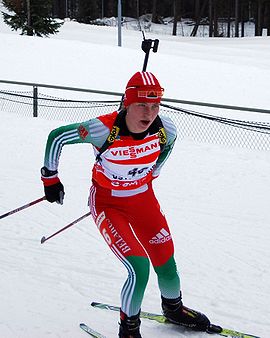 Darja Damratschowa bei der Weltmeisterschaft in Östersund 2008