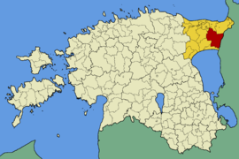 Karte von Estland, Position von Illuka hervorgehoben