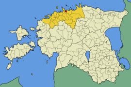 Karte von Estland, Position von Maardu hervorgehoben