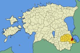 Karte von Estland, Position von Mikitamäe hervorgehoben