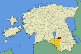 Karte von Estland, Position von Palupera hervorgehoben