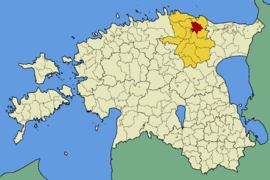 Karte von Estland, Position von Sõmeru hervorgehoben