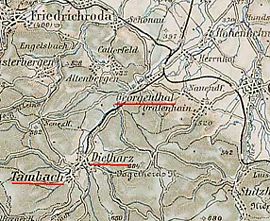 Strecke der Bahnstrecke Georgenthal–Tambach-Dietharz