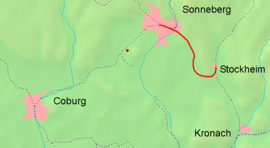 Strecke der Bahnstrecke Sonneberg–Stockheim