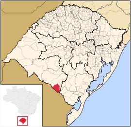 Lage von Aceguá in Rio Grande do Sul