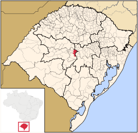 Lage von Agudo in Rio Grande do Sul