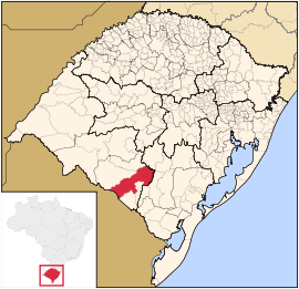 Lage von Bagé in Rio Grande do Sul