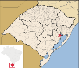 Lage von Barra do Ribeiro in Rio Grande do Sul
