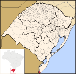 Lage von Chuí in Rio Grande do Sul