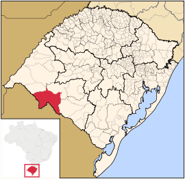 Lage von Santana do Livramento in Rio Grande do Sul