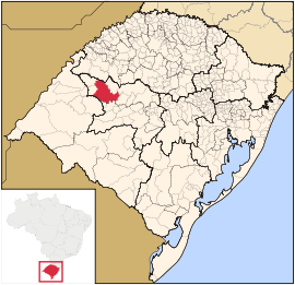 Lage von Santiago in Rio Grande do Sul