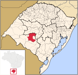 Lage von São Gabriel in Rio Grande do Sul