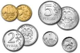 Verschiedene Rubelmünzen