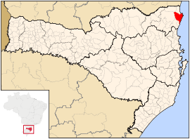 Lage im Bundesstaat Santa Catarina