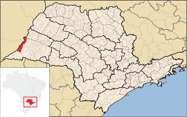 Lage im Bundesstaat São Paulo